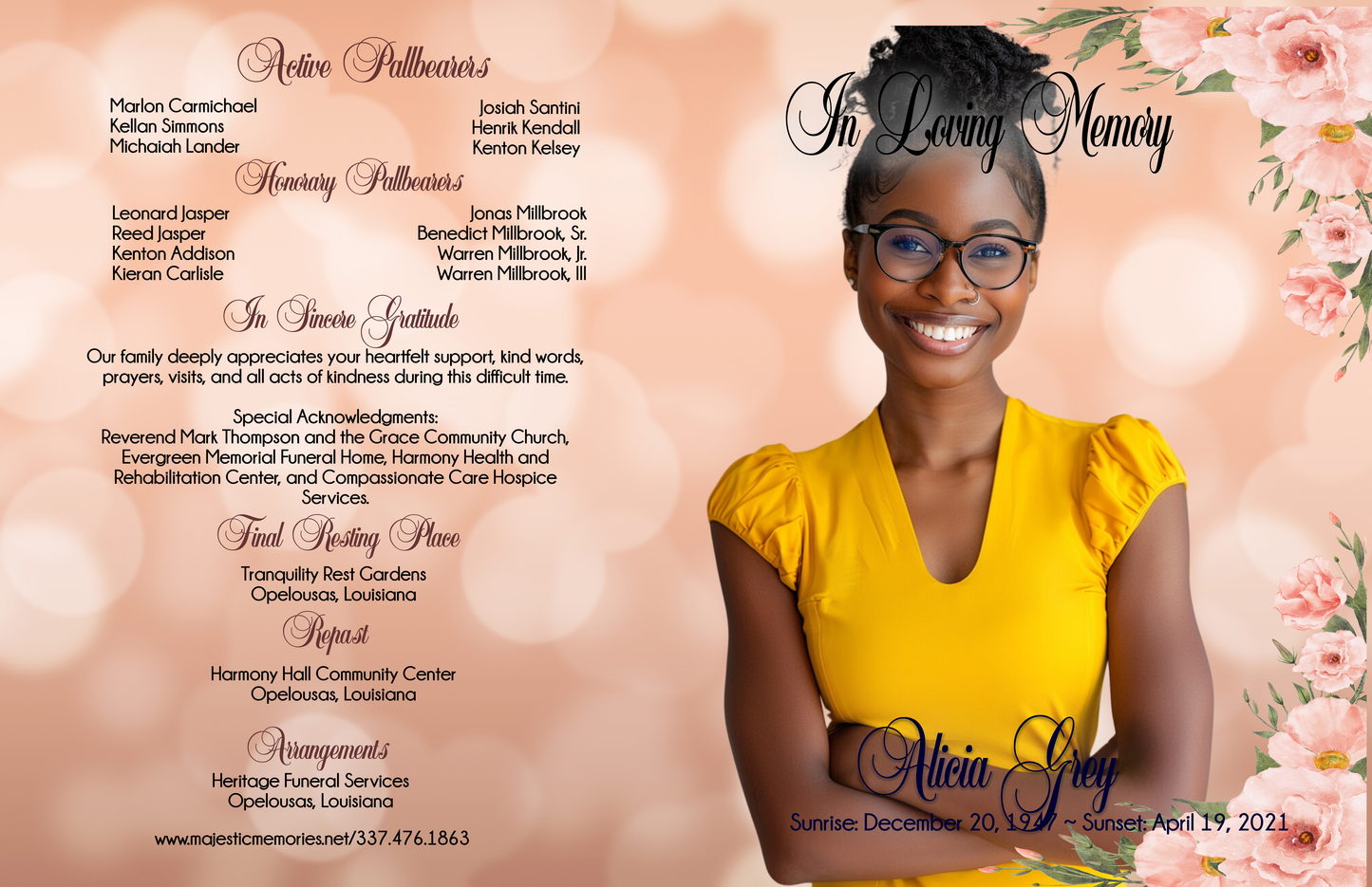 Funeral Program #374