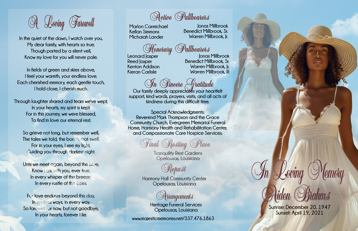 Funeral Program #371