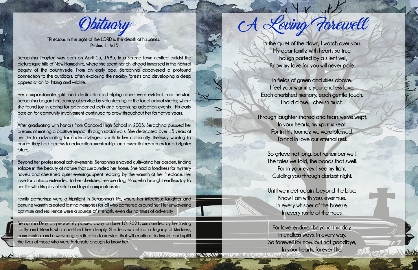 Funeral Program #382