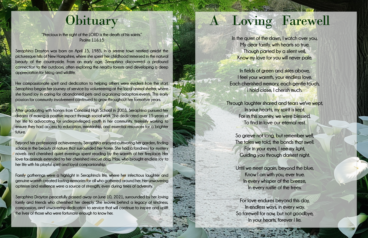 Funeral Program #384