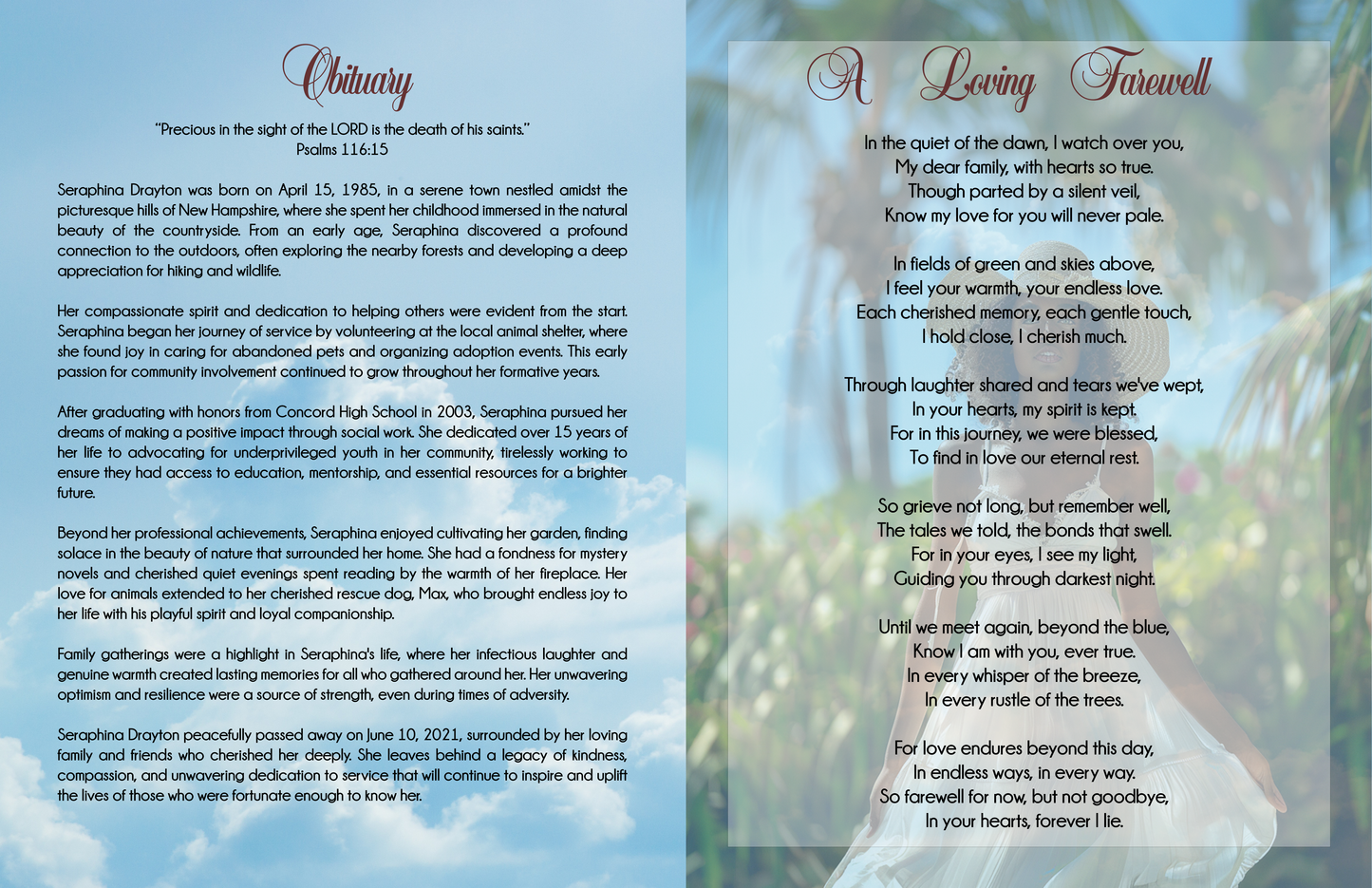 Funeral Program #371